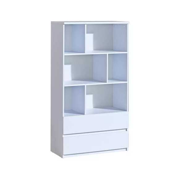 Regał na książki 80 cm z szufladami Arca 04 Biały
