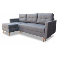 Narożnik z funkcją spania skandynawski Malmö Grafit