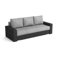 Kanapa z funkcją spania sofa do salonu Klass Czarny/Srebrny