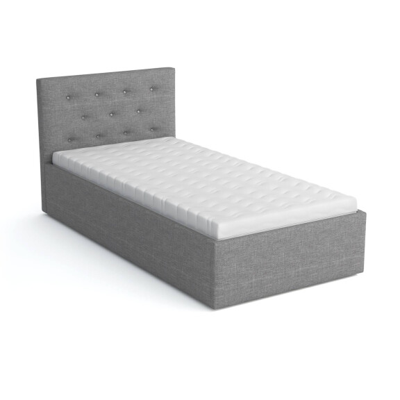 Łóżko młodzieżowe z materacem 90x200 Star Szare