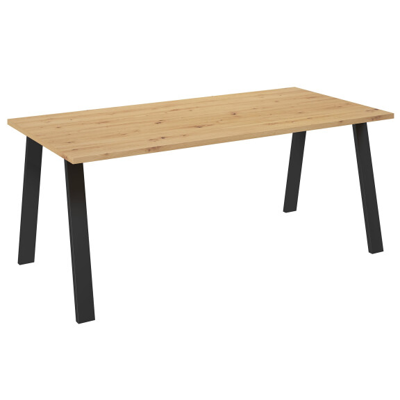 Stół do jadalni metalowe nogi Kleo 185x90 Dąb Artisan