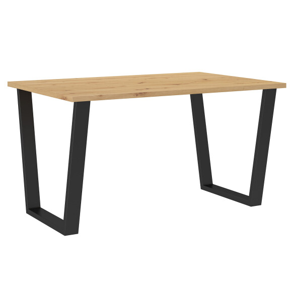 Stół loftowy do salonu Cezar 138x90 Dąb Artisan