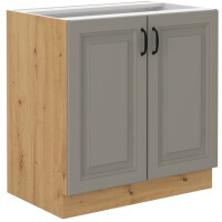 Szafka kuchenna dolna STILO 80 D 2D Gliniasty Szary/Dąb Artisan