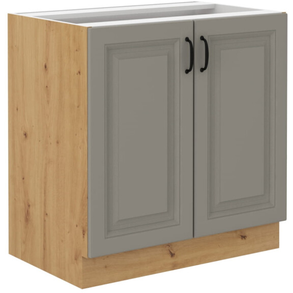 Szafka kuchenna dolna STILO 80 D 2D Gliniasty Szary/Dąb Artisan