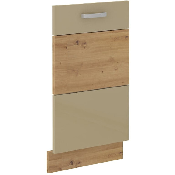 Front do zmywarki z panelem zakrytym ARTISAN 45 cm Cappucino/Dąb Artisan