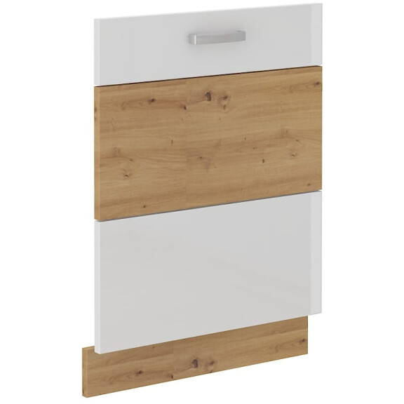 Front do zmywarki z panelem zakrytym ARTISAN 60 cm Biały/Dąb Artisan