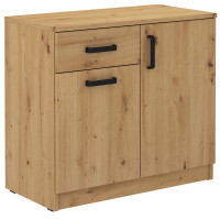 Komoda biurowa z szufladą Malta 820 2D 1S Dąb Artisan