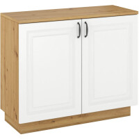 Komoda do salonu Flawia WHAR 100 2D Biały/Dąb Artisan