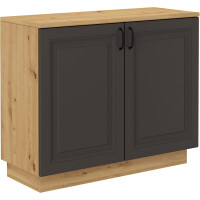 Komoda do salonu Flawia GRAR 100 2D Grafit/Artisan