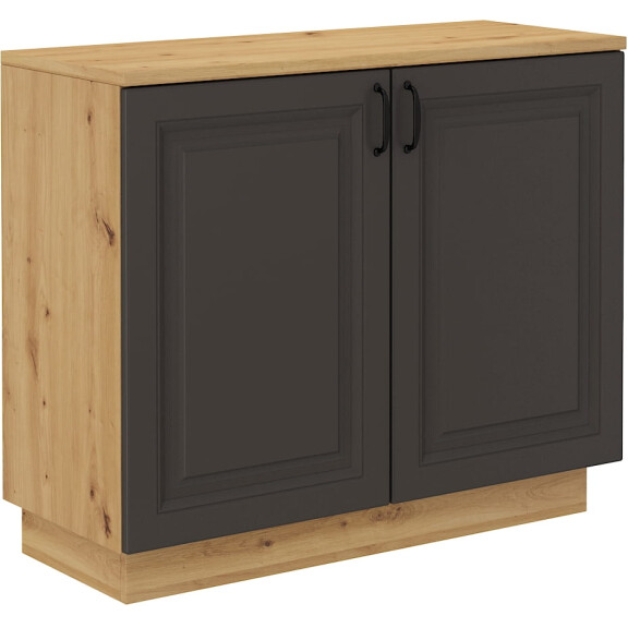 Komoda do salonu Flawia GRAR 100 2D Grafit/Artisan