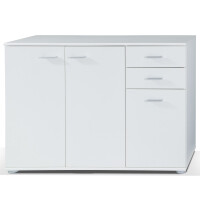 Komoda z 2 szufladami do sypialni 3D 2S Mike 1 Biały