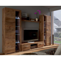 Meblościanka do salonu Rumba XL DL01 Dąb Lefkas