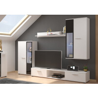Meblościanka pod telewizor Salsa WH01 Biały + LED