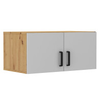 Nadstawka do szafy biurowej Malta 112 2D Szary/Dąb Artisan