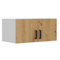 Nadstawka do szafy biurowej Malta 112 2D Dąb Artisan/Szary