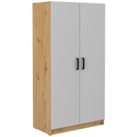 Szafa ubraniowa biurowa Malta 108 2D Szary/Dąb Artisan