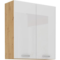 Szafka kuchenna wisząca górna ARTISAN HG 80 G-90 2F Biały/Dąb Artisan
