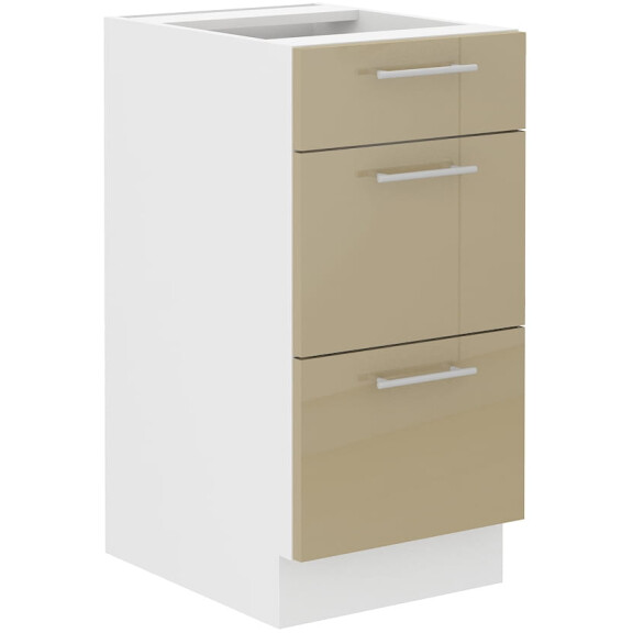 Szafka kuchenna dolna 3 szufladami LARA 40 D 3S Cappucino/Biały