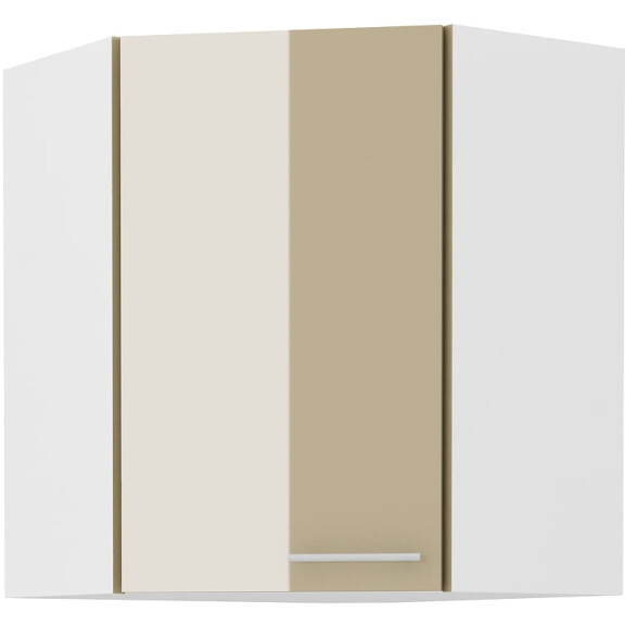Szafka kuchenna wisząca górna narożna LARA 58x58 GN-72 1F Cappucino/Biały