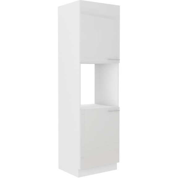 Wysoka szafka kuchenna słupek na piekarnik LARA 60 DP-210 2F Biały/Biały