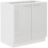 Szafka kuchenna dolna LARA 80 D 2F BB Biały/Biały