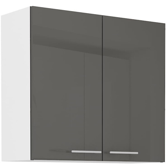 Szafka kuchenna wisząca górna LARA 80 G-72 2F Grafit/Biały