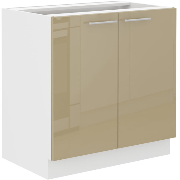 Szafka kuchenna dolna pod zlew LARA 80 ZL 2F Cappucino/Biały