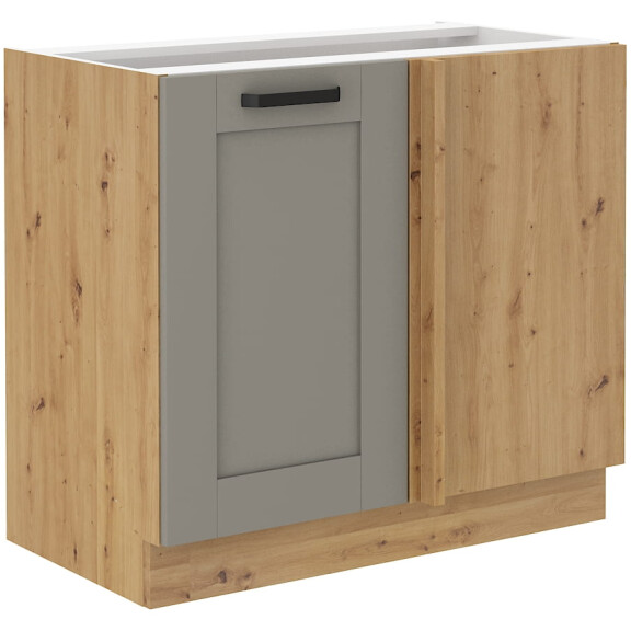 Szafka kuchenna dolna narożna dostawna LUNA 105 ND 1F Gliniasty Szary/Dąb Artisan