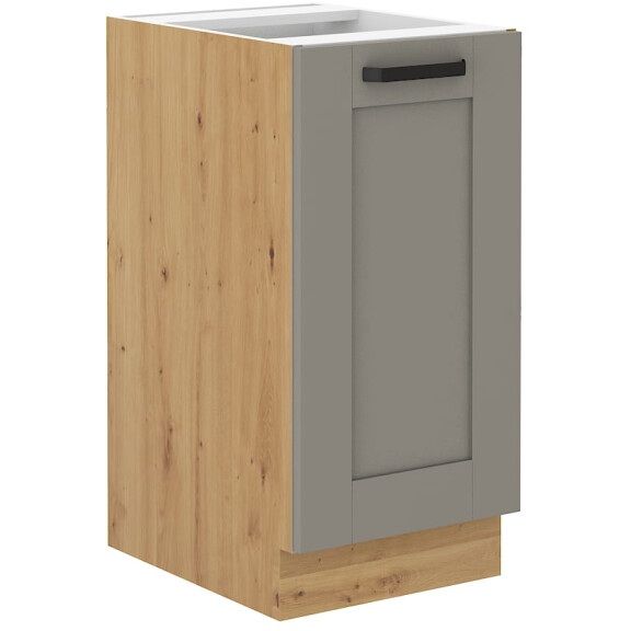 Szafka kuchenna dolna LUNA 40 D 1F BB Gliniasty Szary/Dąb Artisan