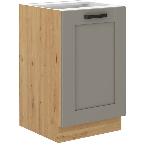 Szafka kuchenna dolna pod zlew LUNA 50 ZL 1F Gliniasty Szary/Dąb Artisan