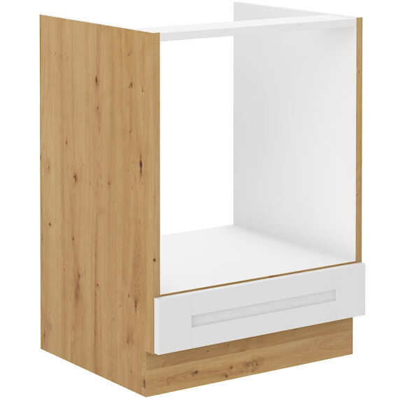 Szafka kuchenna dolna pod piekarnik LUNA 60 D GAZ Biały/Dąb Artisan