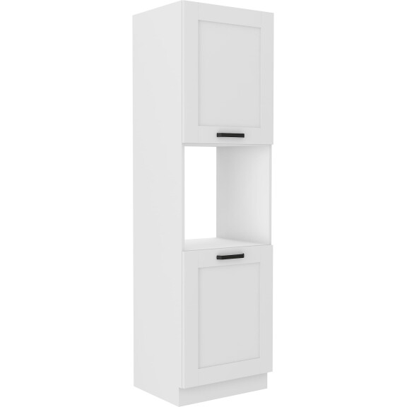 Wysoka szafka słupek na piekarnik LUNA 60 DP-210 2F Biały/Biały