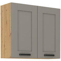Szafka kuchenna wisząca górna LUNA 80 G-72 2F Gliniasty Szary/Dąb Artisan