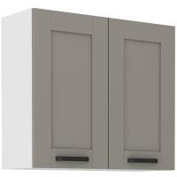 Szafka kuchenna wisząca górna LUNA 80 G-72 2F Gliniasty Szary/Biały
