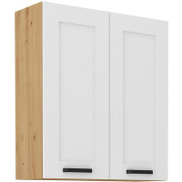 Szafka kuchenna wisząca górna LUNA 80 G-90 2F Biały/Dąb Artisan