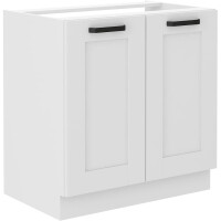 Szafka kuchenna dolna pod zlew LUNA 80 ZL 2F Biały/Biały