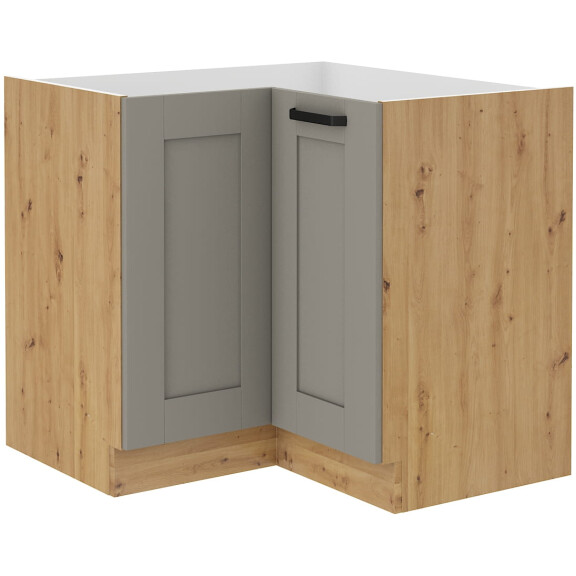Szafka kuchenna dolna narożna LUNA 89x89 DN 1F Gliniasty Szary/Dąb Artisan