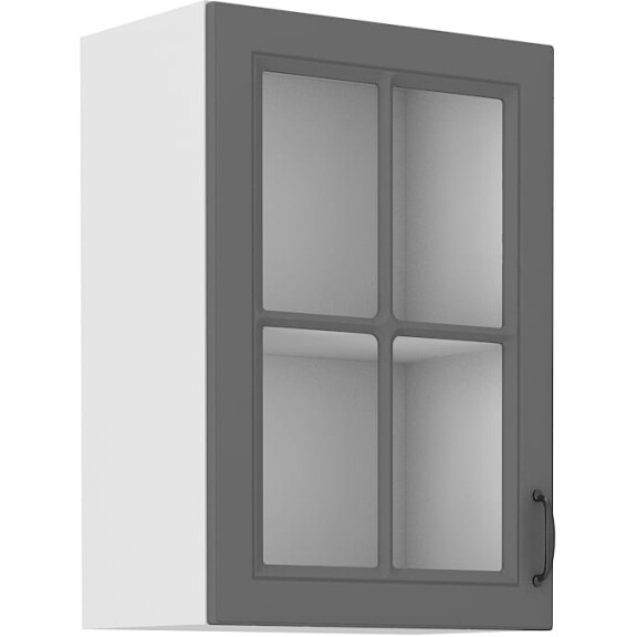 Szafka kuchenna wisząca górna z witryną STILO 40 GS-72 1F Szary/Biały