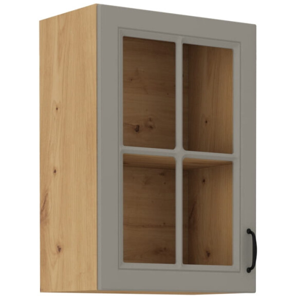 Szafka kuchenna wisząca górna z witryną STILO 40 GS-72 1F Gliniasty Szary/Dąb Artisan