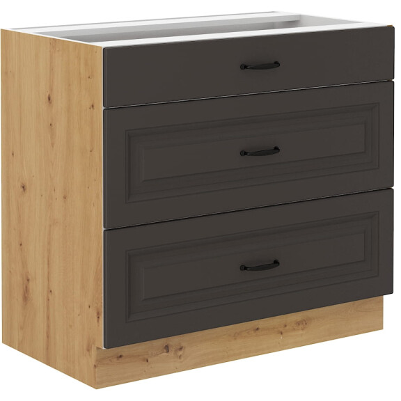 Szafka kuchenna dolna z szufladami STILO 80 D 3S Grafit/Artisan
