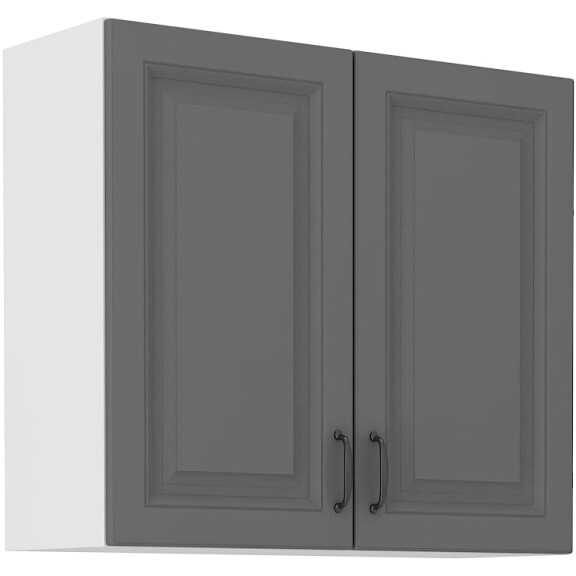 Szafka kuchenna wisząca górna STILO 80 G-72 2F Szary/Biały