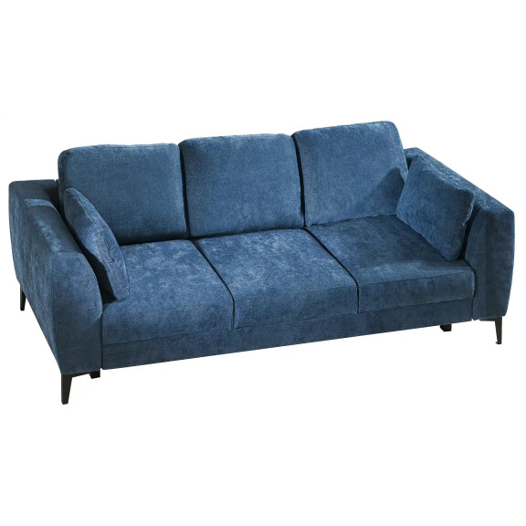 Sofa do salonu z funkcją spania i pojemnikiem Imperia niebieski
