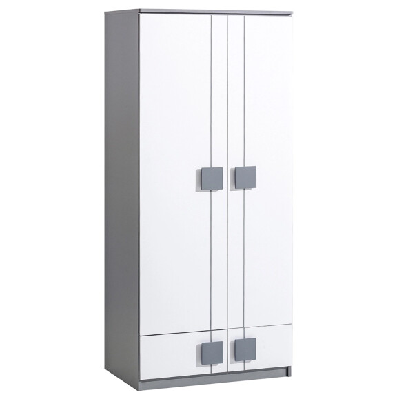 Szafa 80 cm Gumi do pokoju młodzieżowego G1 Biały/ Antarcyt
