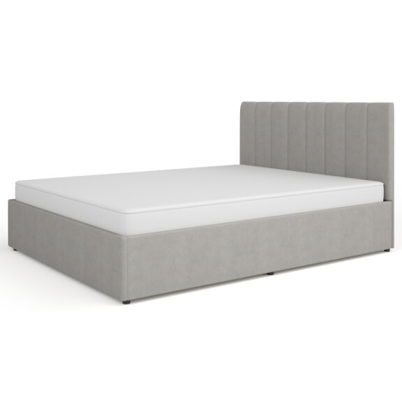 Łóżko dwuosobowe z materacem 160x200 Mossa MO12 Szare