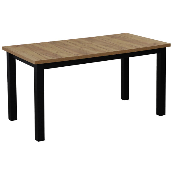 Stół do kuchni jadalni rozkładany LAP 150/190x80 Czarny/Dąb Craft