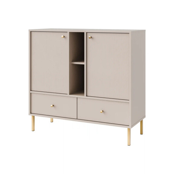 Komoda z szufladami do salonu Sakai 2 2F 2S T825 Beżowy