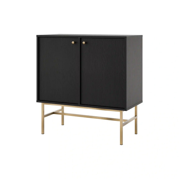 Komoda dwudrzwiowa do salonu Sakai 3 2F T812 Czarny