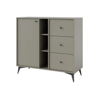 Komoda z szufladami do salonu Sakai 1 1F 3S T824 Eukaliptus