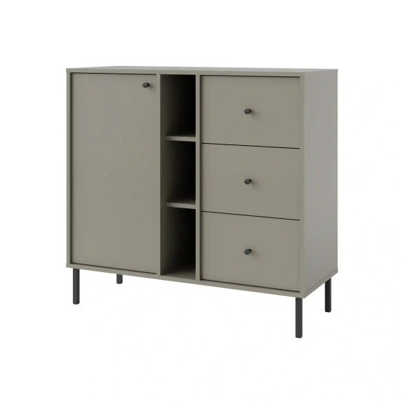 Komoda z szufladami do salonu Sakai 2 1F 3S T824 Eukaliptus