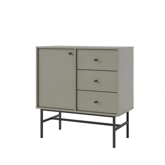 Komoda z szufladami do salonu Sakai 3 1F 3S T814 Eukaliptus